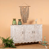 Indian Solid Wood Hand Carved Sideboard